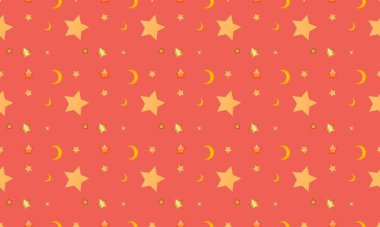 Farklı aksesuarlara sahip renkli arkaplan