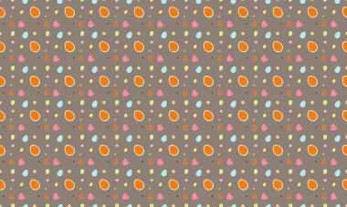 Farklı aksesuarlara sahip renkli arkaplan