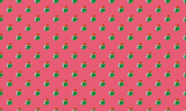 Farklı aksesuarlara sahip renkli arkaplan