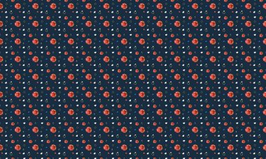 Farklı aksesuarlara sahip renkli arkaplan