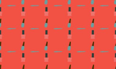 Farklı aksesuarlara sahip renkli arkaplan