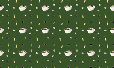 Farklı aksesuarlara sahip renkli arkaplan