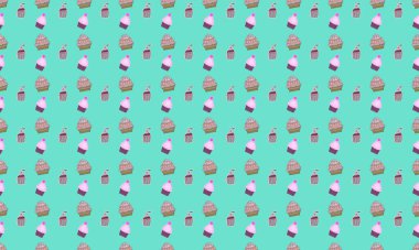 Farklı aksesuarlara sahip renkli arkaplan