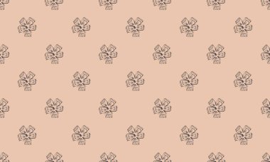 Farklı aksesuarlara sahip renkli arkaplan