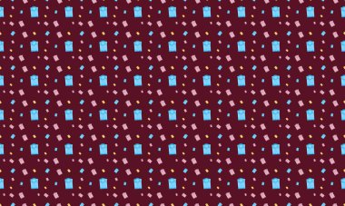 Farklı aksesuarlara sahip renkli arkaplan