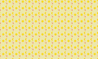 Farklı aksesuarlara sahip renkli arkaplan