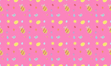 Farklı aksesuarlara sahip renkli arkaplan