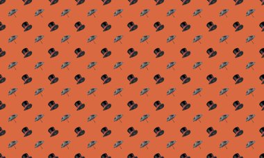 Farklı aksesuarlara sahip renkli arkaplan