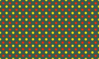 Farklı aksesuarlara sahip renkli arkaplan