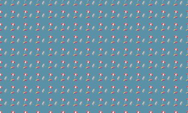 Farklı aksesuarlara sahip renkli arkaplan