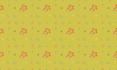 Farklı aksesuarlara sahip renkli arkaplan