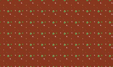 Farklı aksesuarlara sahip renkli arkaplan