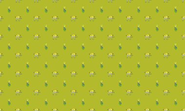 Farklı aksesuarlara sahip renkli arkaplan