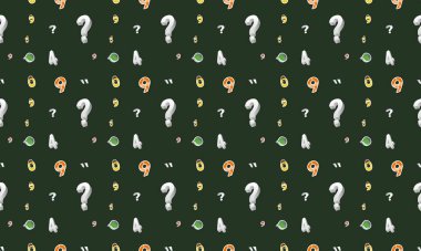 Farklı aksesuarlara sahip renkli arkaplan