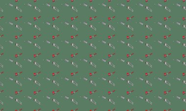 Farklı aksesuarlara sahip renkli arkaplan