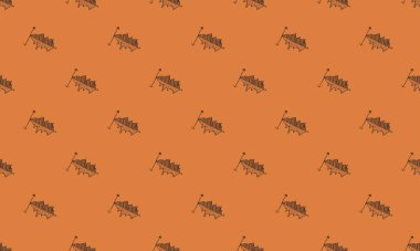 Farklı aksesuarlara sahip renkli arkaplan