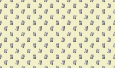 Farklı aksesuarlara sahip renkli arkaplan