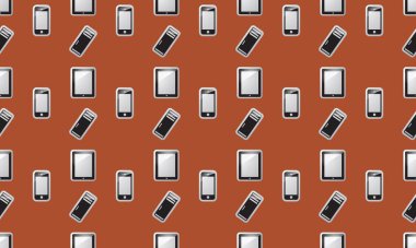 Farklı aksesuarlara sahip renkli arkaplan