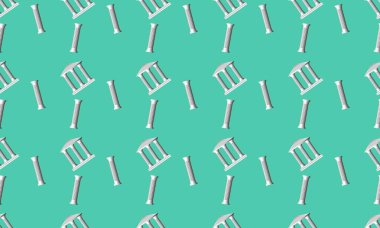 Farklı aksesuarlara sahip renkli arkaplan