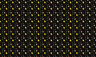 Farklı aksesuarlara sahip renkli arkaplan