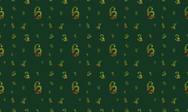 Farklı aksesuarlara sahip renkli arkaplan