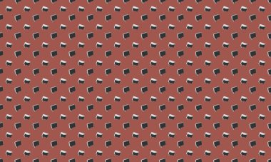 Farklı aksesuarlara sahip renkli arkaplan