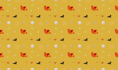 Farklı aksesuarlara sahip renkli arkaplan