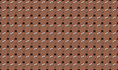 Farklı aksesuarlara sahip renkli arkaplan