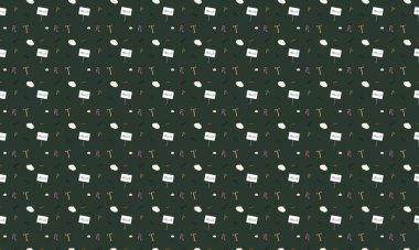 Farklı aksesuarlara sahip renkli arkaplan