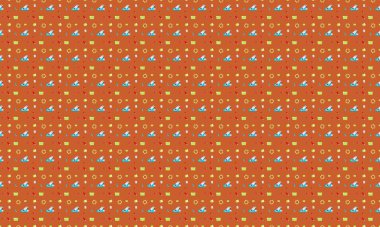 Farklı aksesuarlara sahip renkli arkaplan