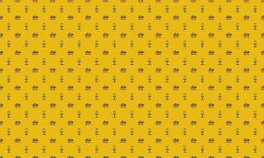 Farklı aksesuarlara sahip renkli arkaplan