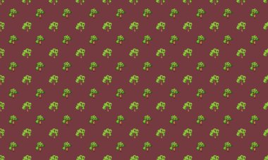 Farklı aksesuarlara sahip renkli arkaplan