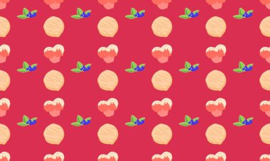 Farklı aksesuarlara sahip renkli arkaplan