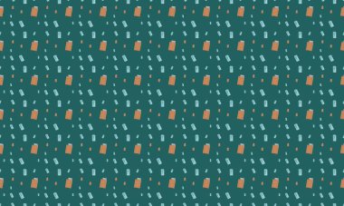 Farklı aksesuarlara sahip renkli arkaplan