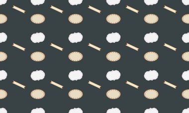 Farklı aksesuarlara sahip renkli arkaplan