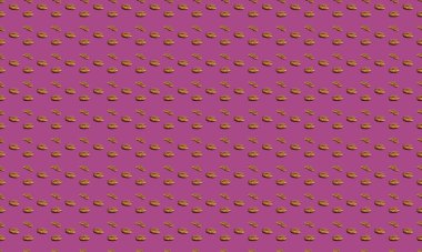 Farklı aksesuarlara sahip renkli arkaplan