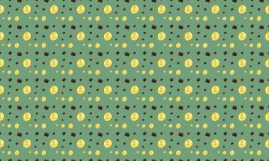 Farklı aksesuarlara sahip renkli arkaplan