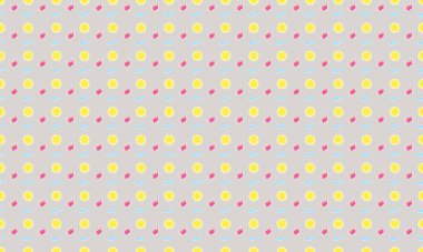 Farklı aksesuarlara sahip renkli arkaplan