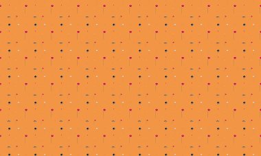 Farklı aksesuarlara sahip renkli arkaplan