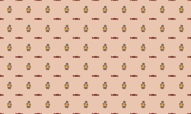 Farklı aksesuarlara sahip renkli arkaplan