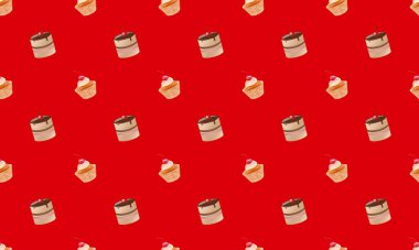 Farklı aksesuarlara sahip renkli arkaplan