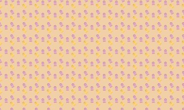 Farklı aksesuarlara sahip renkli arkaplan