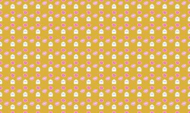 Farklı aksesuarlara sahip renkli arkaplan