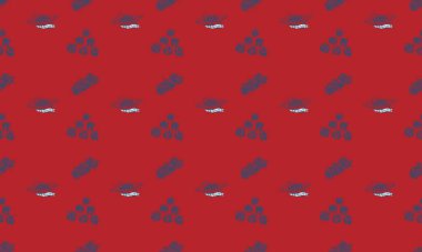 Farklı aksesuarlara sahip renkli arkaplan