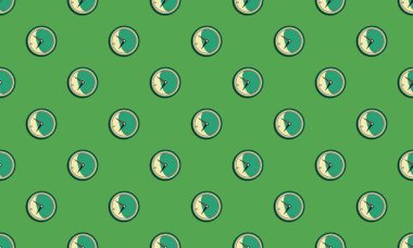 Farklı aksesuarlara sahip renkli arkaplan