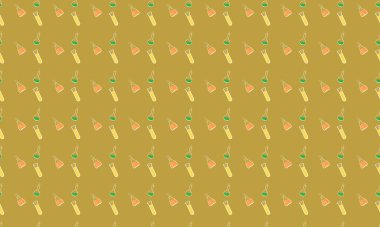 Farklı aksesuarlara sahip renkli arkaplan