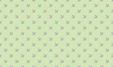 Farklı aksesuarlara sahip renkli arkaplan