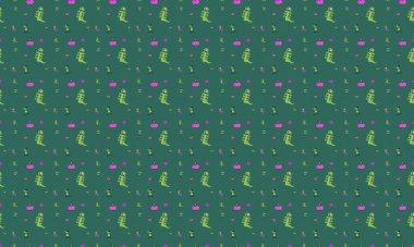 Farklı aksesuarlara sahip renkli arkaplan