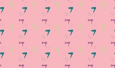 Farklı aksesuarlara sahip renkli arkaplan