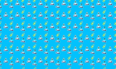 Farklı aksesuarlara sahip renkli arkaplan